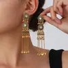 Pendientes de Borla y Cuentas con Diseño Étnico Exagerado Transfronterizo Estilo Retro Clásico con Colgante de Gota de Agua Nuevos Pendientes de Moda Nepalesa para Mujer