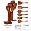 Pala de madera de acacia Sanchuang, pala de madera de mango largo para el hogar, utensilios de cocina de madera, cuchara de arroz, cuchara de madera, sartén antiadherente especial
