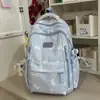 Mochila Azul Sal Marina con Lazo Nuevo para Mujer, Estilo Ins, Fresca y Única, Mochila para Estudiante de Secundaria con Alto Valor Estético
