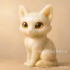 Figuras de Zorro de Ojos Grandes para Decoración de Escritorio en Casa Adornos