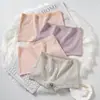 Ropa interior de algodón puro para niñas y estudiantes, talla grande, shorts de seguridad de corte plano, Panties de cuatro esquinas anti-exposición para mujer