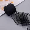 Ponto 5cm Malha de Bolinhas Borda Dentada Renda Acessórios Feito à Mão DIY Laço Acessórios de Cabelo Fita Acessórios Material