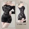 Lencería sexy, encaje sexy, tentación pura, falda ajustada a la cadera, conjunto de pijama de uniforme de secretaria sexy de discoteca para mujer 1072