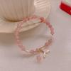 Pulseira de Cristal de Morango Natural Pulseira Cauda de Sereia Nova Entrada Feminina Luxo Nicho Exquisite Namorada Moda Executiva Pérola