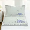 Fundas de Almohada de Algodón Puro Estilo Nuevo, un Par de Fundas de Almohada para Pareja del Hogar Hechas de Gasa, Algodón Simple, No Sueltan Pelusa, con Lazos, Engrosadas