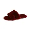 Pantuflas mullidas para mujer para usar en exteriores, nuevas pantuflas peludas de pelo de conejo de moda Otoño/Invierno 2026, pantuflas de algodón de una tira para mujer