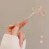 Pente de franja floral estilo antigo para mulheres, novo pente moderno estilo chinês para coques, pente simples Hanfu cheongsam, acessório de cabelo, ornamento de cabelo
