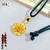 Transmisión en Vivo Popular Collar Antiguo de Arena Dorada Colgante de Girasol Dulce Nuevo Chino Flor de Peonía Colgante de Hortensia Venta al por Mayor