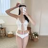 Bikini de alta gama estilo coreano Ins, estilo Pure Desire, ahuecado, sexy, estilo Spice Girl, traje de baño dividido para mujer