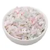 100 Perlas ABS Mariposa Perlada de Dos Tonos Cuentas Sueltas Accesorios Hechos a Mano para DIY Pulsera Collar Teléfono Móvil con Cuentas