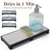 Bandeja de Aromaterapia de Silicona Secado Rápido Almacenamiento de Baño Estante de Almacenamiento sin Perforaciones para Tocador Estante de Drenaje para Lavabo Caja de Almacenamiento