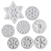 Amapola DIY Espejo de Resina Diamante Copo de Nieve Colgante Hebilla Colgante de Copo de Nieve Navideño Molde de Silicona