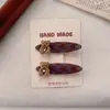 Clip de Pato de Terciopelo con Corazón de Pedrería Estilo Coreano Moda Pinza de Pelo de Espiga Clip para Flequillo de Niña Pinza para el Cabello Tocado