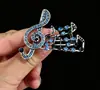 Moda Europea y Americana Broche de Lujo de Alta Gama Corsage Creativo de Nota Pin para Ropa Accesorios para Ropa Símbolos Musicales Femeninos