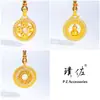 Accesorios Dorados Vintage para Manualidades con Colgante de Calabaza con Mantra de Seis Caracteres Incrustado de Diamantes para Mujer