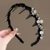 Tiara de Bolinhas Estilo Coreano para Mulheres 2025 Novo Modelo Tiara Fashion Elegante para Outono e Inverno Uso Diário e Lavar o Rosto