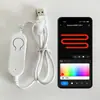 Controlador Inteligente Wifi Tuya Luz de Ambiente de Color Completo Luz de Alero Controlador de Luz Corriente de Agua Voz 12V