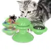 Bestseller transfronterizo: Juguete de gato molino de viento giratorio, plato giratorio para mascotas para entretener gatos, cepillo para gatos para rascar y acicalar, artículos para mascotas para gatitos