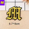 Parche Bordado con Letras y Números Romanos Antiguos Dorados con Adhesivo Termofusible. Insignia Bordada Parche Pequeño Emblema Parche de Tela Accesorios para Ropa