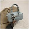 Bolso Boston de Textura Coreana de Alta Gama Primavera 2025 Bolso Satchel Bolso de Hombro Moda Versátil para Viajeros Bolso Cruzado