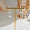 Pendientes Asimétricos de Borla con Circonita de Cristal, Diseño de Nicho, Estilo Moderno, Pendientes Únicos, Colgantes Florales Frescos y Dulces para Orejas