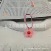 Ins Cor Fofa Flor Cor Doce Cor de Tinta Corrente de Contas Bolsa Fresca Pendente Chaveiro Macaron