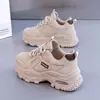 Zapatos de suela gruesa estilo papá para mujer, modernos, primavera y otoño, nuevo estilo, zapatos de mujer, transpirables, estilo coreano, versátiles, de suela gruesa, que aumentan la altura, deportivos casuales para mujer