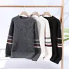 Suéter Retro Jacquard de Cuello Redondo para Hombre Otoño Invierno Capa Base Engrosada Holgado Bloque de Color Manga Larga Tejido Prendas de Punto Suéter Casual Lana