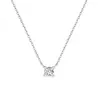 Collar Colgante Clásico Elegante de Plata de Ley S925 con Zirconia de Cuatro Garras para Mujer Cadena de Clavícula Moda Flash 5A Lujo Accesible Gama Alta