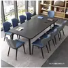Mesa de conferencias, mesa larga, diseño simple y moderno, mesa grande, adecuada para salas de conferencias pequeñas, escritorio largo de oficina, juego de mesa y silla para capacitación y lectura