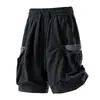 Calça Cargo Casual Ice Skin Novo Estilo Calça de Cinco Pontos Conversível Marca Tendência Shorts Verão 2025 Crepúsculo Preto Pedir