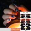2021 Manicura Nuevo Papel Adhesivo Europeo y Americano Halloween Color Blanco y Negro Elemento Calavera Francés Set Completo de Adhesivos