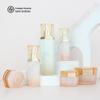 100ml emulsão garrafa imprensa garrafa tampa transparente fundo grosso hexagonal garrafa de vidro conjunto de cosméticos de alta qualidade garrafa