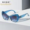Nuevas gafas de sol de ojo de gato personalizadas 447, gafas de sol de tendencia europea y americana que combinan con todo, gafas de sol INS wind para tiroteos callejeros transfronterizos