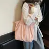 Bolso de Hombro Ligero y Casual para Viajes 2025 Nuevo Transfronterizo Bolso de Mano para Mujer Bolso Tote con Diseño de Cordón de Moda