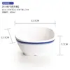 Tazón de Melamina con Borde Azul, Tazón Comercial, Tazón para Pescado encurtido, Tazón Picante para Hot Pot, Tazón Grande para Fideos de Arroz, Tazón de Sopa para Restaurante, Tazón para Arroz, Tazón Redondo Pequeño