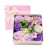 Rosa de jabón artificial Flor falsa Caja de regalo Regalo de San Valentín Regalo de Navidad para Mejor Amigo Novia Cumpleaños Rosa