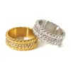 Anillo Geométrico de Espiga de Trigo con Circonita de Venta Caliente Transfronteriza para Mujer, Oro de 18 Quilates, No se Desvanece, Joyería de Acero de Titanio de Gama Alta de Nicho al por Mayor