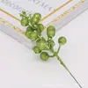 Brilhante Glitter Branco Vermelho Dourado Árvore de Natal Buquê Acessórios de Natal Decoração DIY Haste de Flor Frutas Folha de Ouro