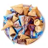 Galletas Sandwich Crujientes Sabor Chocolate Sabor Yogur, Vasitos Crujientes en Forma de Cono, Snacks Casuales para Niños para Saciar Antojos