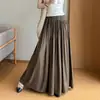 Calça-Saia Plissada com Caimento e Cintura Alta Elástica Amarrada - Novo Estilo Verão 2026 com Design Único e Toque Elegante para Mulheres