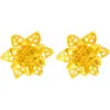Pendientes de Gancho para Oreja con Nudo Ruyi Estilo Antiguo Chapados en Latón para Mujer, Pendientes de Flor de Lirio Cisne, Pendientes de Botón de Mariposa de Gama Alta de Nicho Venta al por Mayor
