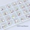 Taladro de uñas Dongzhou de 12 mm con forma de copo de nieve grande y punta inferior, con diamantes de imitación superdeslumbrantes, accesorios de bricolaje, taladro de vidrio de moda simple