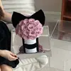 [En Stock] Nuevo Producto Cubo de Abrazo con Lazo Mediano Caja de Regalo con Flores Preservadas