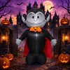 Bestseller transfronterizo linterna de calabaza con calavera de Halloween decoración inflable de cachorro adorno navideño accesorio para jardín exterior