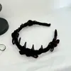 Peine para el Cabello con Lazo de Terciopelo Retro Otoño e Invierno, Diadema, Pinza para el Cabello Antideslizante de Corona Alta, Diadema Texturizada Elegante y de Moda