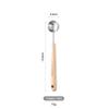 Cuchara medidora de acero inoxidable con mango de madera 25ml g cuchara herramientas para tienda de té de leche cuchara medidora de café en polvo leche en polvo para el hogar transfronterizo