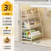 Estante para fregadero condimento film plástico almacenamiento multicapa organizador de encimera de baño cocina estante interior de gabinete