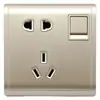 Schneider Enchufe Interruptor Serie Fengshang Lujo Dorado Dos/Tres Clavijas Cinco Agujeros Panel de Pared Set Integral para el Hogar
