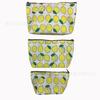 Bolsa de cosméticos mediana impermeable, estilo coreano, con estampado geométrico de dibujos animados y flores, bolsa de lavado portátil